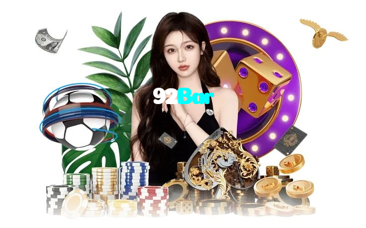 92Bar casino presented on mobile device in Pakistan with slots and live games